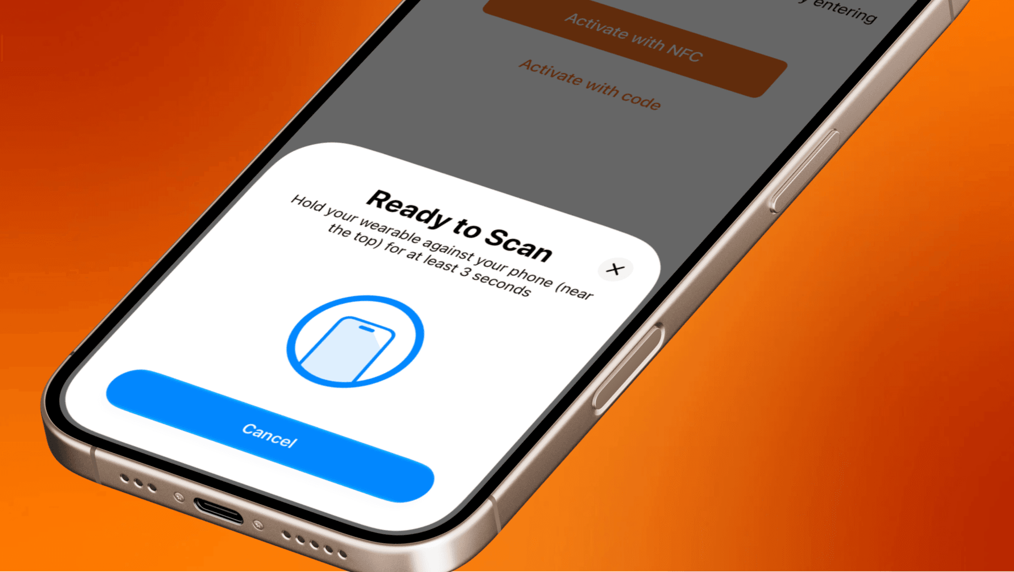 4. Tap your keyring