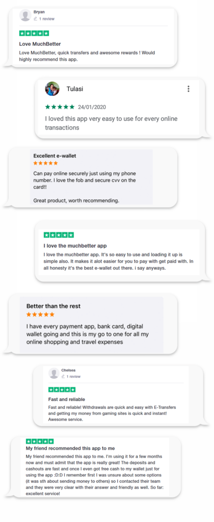 MuchBetter customer reviews