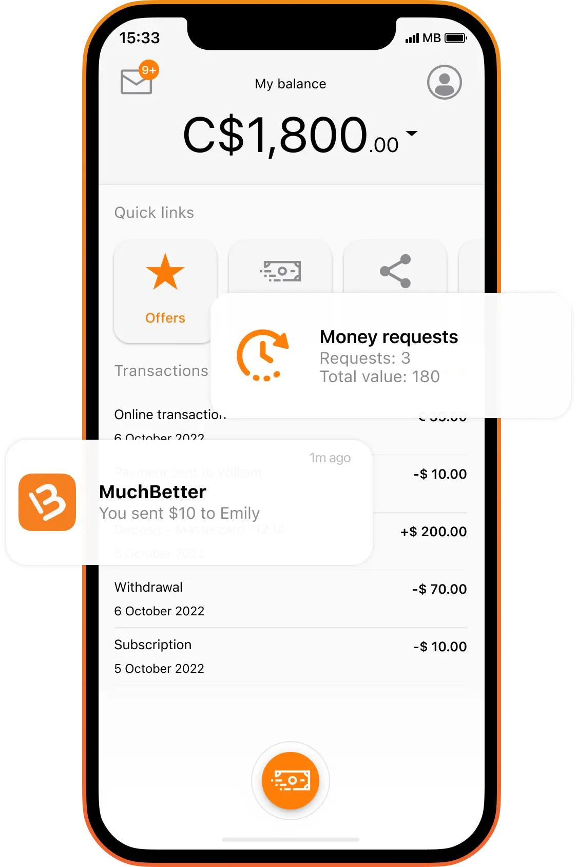 Payments requests and notifications